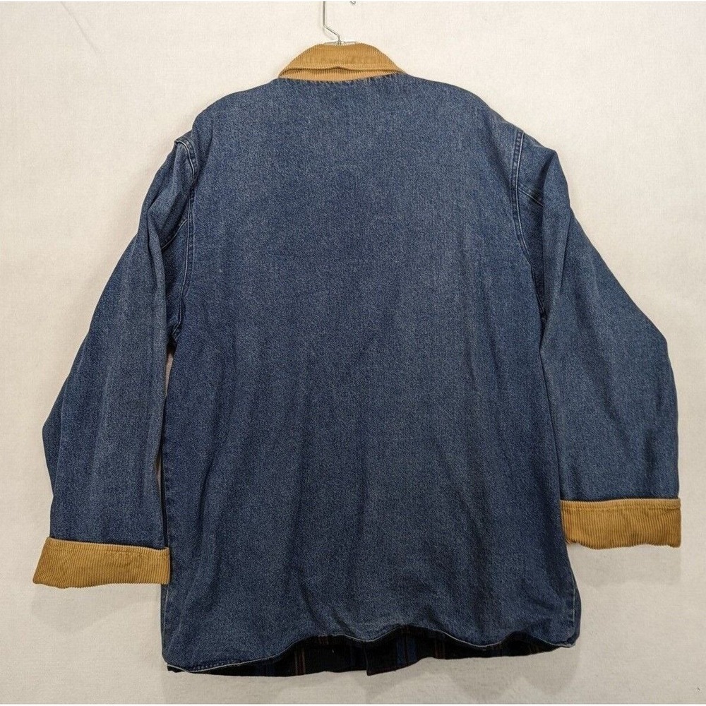 Herman Geist Denim Jacket Size XL Barn Lined Reversible Corduroy Cotton Blue - Picture 5 of 7
